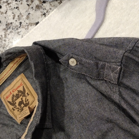 Xxl "Red Camel" brand charcoal gray Long sleeve button down shirt - Picture 5 of 14